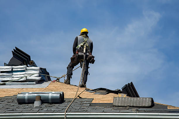 Professional Roofing technician working in Monticello, WI